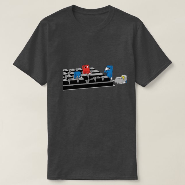 Funny Computer Keyboard Game | Geeky Tech Shirt (Design Front)