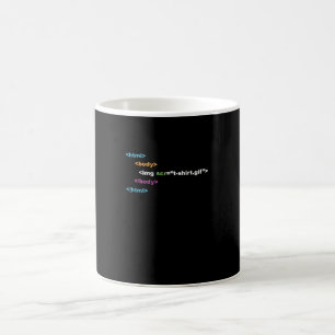 Funny Computer Program Code HTML Coffee Mug