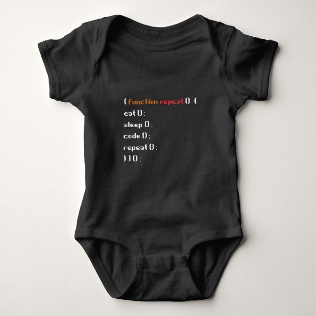 Funny Computer Science Coder Programmer Function Baby Bodysuit (Front)
