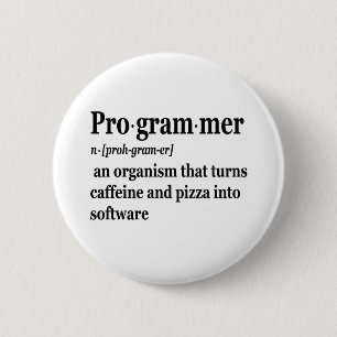 Funny Computer Science Programmer Definition 6 Cm Round Badge