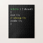 Funny Computer Science Programmer Eat Sleep Code Jigsaw Puzzle<br><div class="desc">Funny Computer Science Programmer Eat Sleep Code</div>