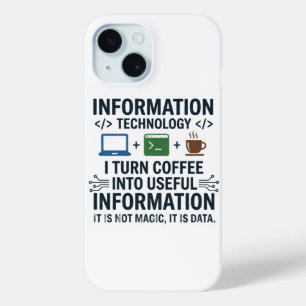 Funny Computer Science T-Shirt - Eat Sleep Code Re iPhone 15 Case