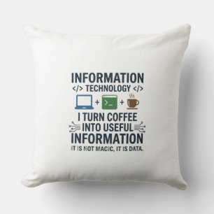 Funny Computer Science T-Shirt - Eat Sleep Code Re Cushion