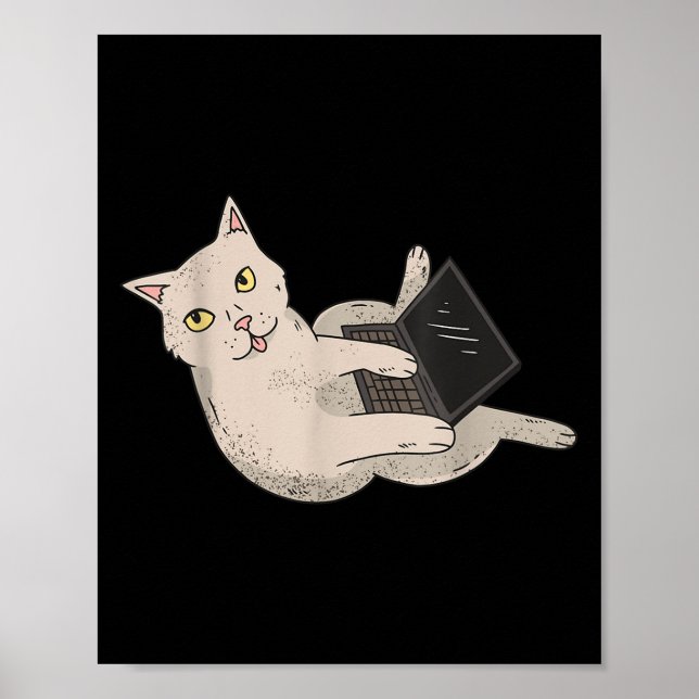 Funny Computer Whisperer Cat It Professional Engin Poster (Front)