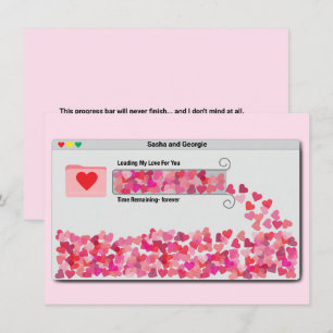 Funny Computer Window Progress Bar Love Loading Holiday Card