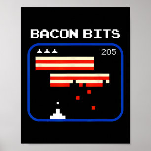 Funny Con 8-bits Video Game Player Retro Nerd Geek Poster