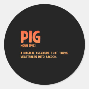 Funny Con Art For Men Women Rbecue Pork Bbq Con Lo Classic Round Sticker