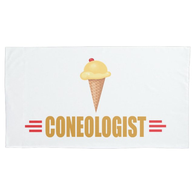 Funny Coneologist Ice Cream Pillowcase (Front)
