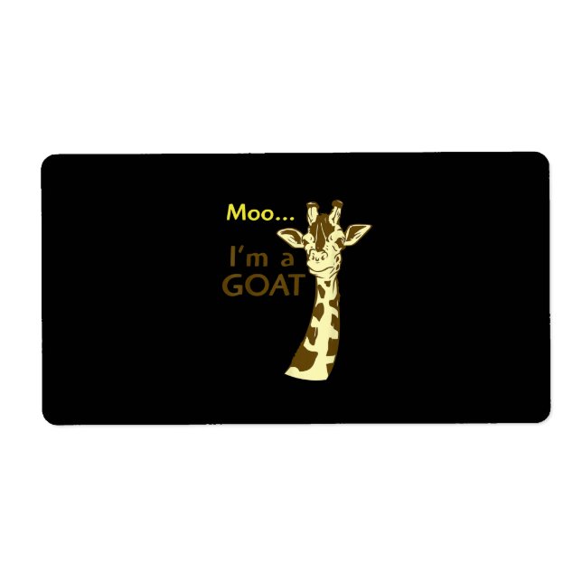 Funny Confusing Giraffe Moo I am A Goat (Front)