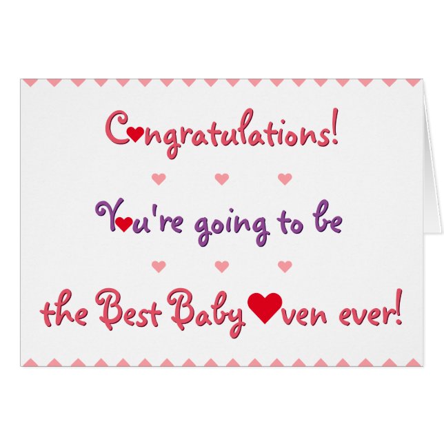 Funny Congratulations Mum To Be Baby Shower Card (Front Horizontal)