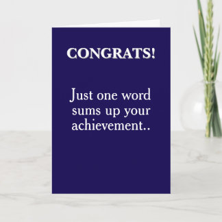 funny congratulations on achievement card