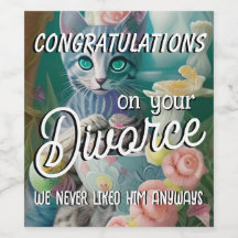 Funny Congratulations on Divorce Old Cat Lady