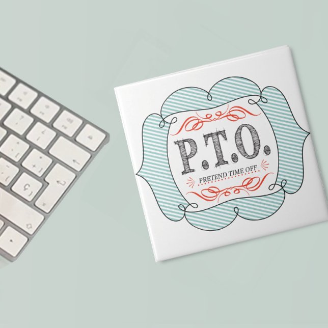 Funny Congratulations Promoted to Pretend Time Off Ceramic Tile (Creator Uploaded)