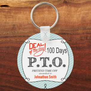 Funny Congratulations Promoted to Pretend Time Off Key Ring