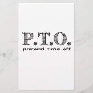 Funny Congratulations Promoted to Pretend Time Off Stationery