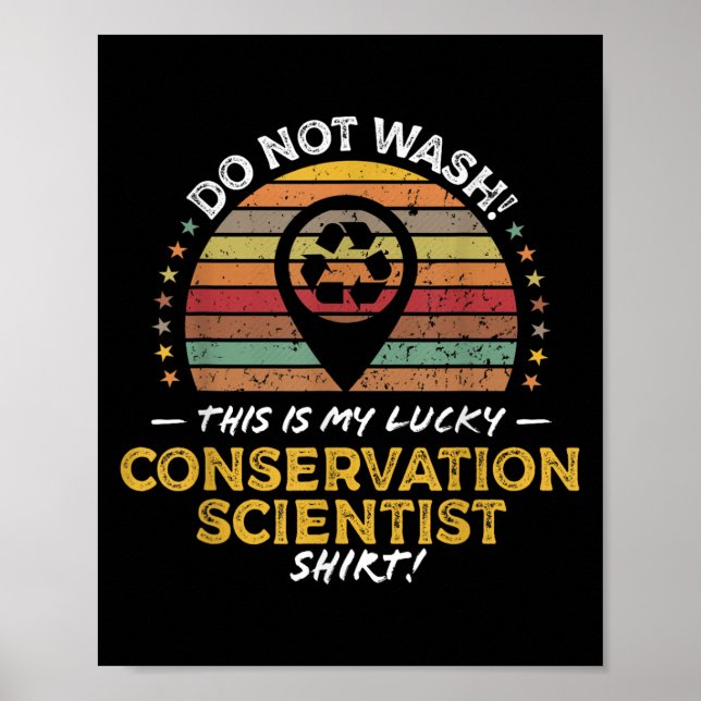 Funny Conservation Scientist Job Title Quote Graph Poster (Front)