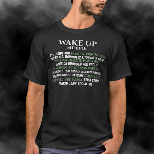 Funny Conspiracy Wake Up Sheeple T-Shirt