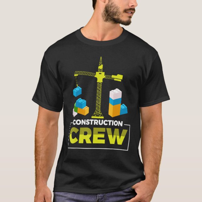 Funny Construction Crew  Master Builder  Building  T-Shirt (Front)