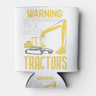 Funny Construction Excavator Can Cooler