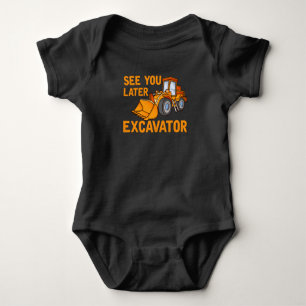 Funny Construction Excavator Saying Boys Toddler Baby Bodysuit