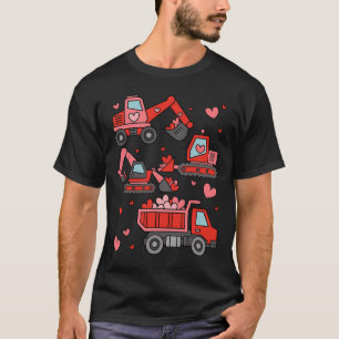 Funny Construction Truck Valentine Kid Boy Toddler T-Shirt