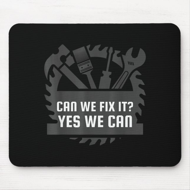 Funny Construction Worker, Bob The Builder Gag Gif Mouse Pad (Front)