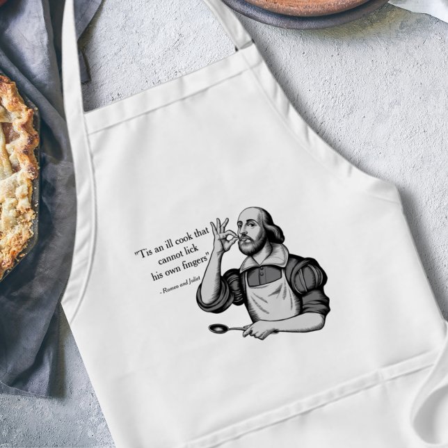 Funny Cook Black and White Modern Standard Apron (Creator Uploaded)