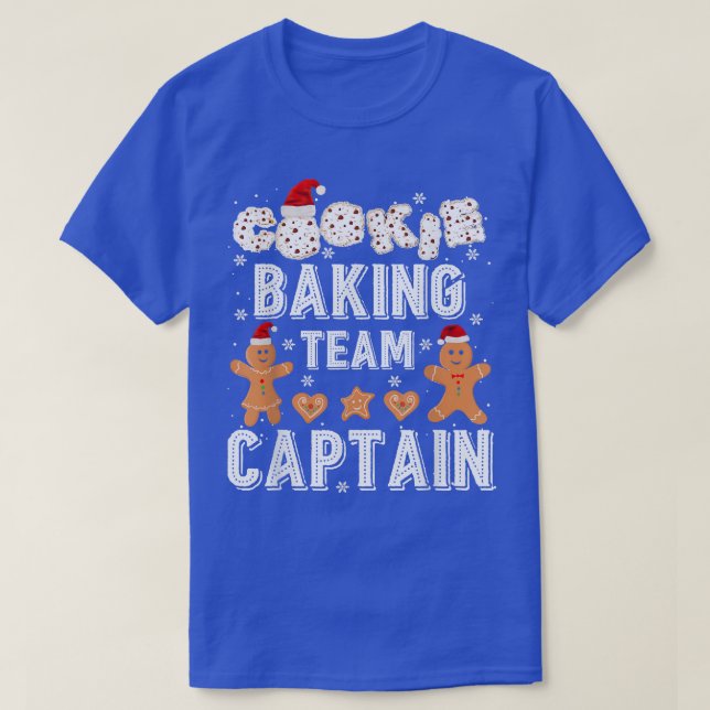 Funny Cookie Baking Team Captain Gingerbread Chris T-Shirt (Design Front)