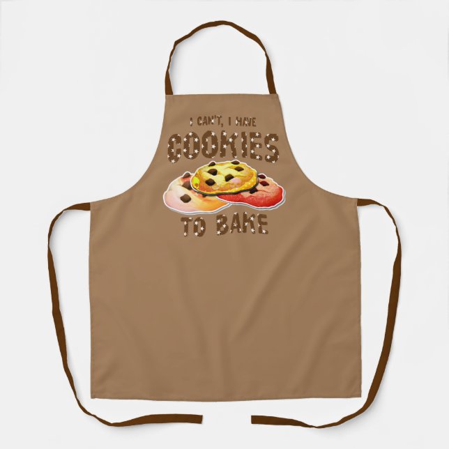 funny cookie baking word art apron (Front)