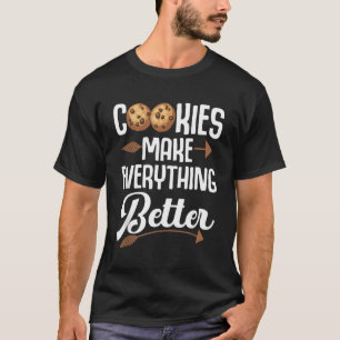 Funny Cookie Lover Art For Kids Men Women Pastry C T-Shirt