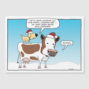 Funny Cookies and Scotch for Santa on Christmas