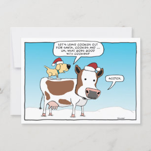 Funny Cookies and Scotch for Santa on Christmas