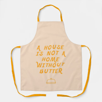 Funny Cooking Butter Message Apron
