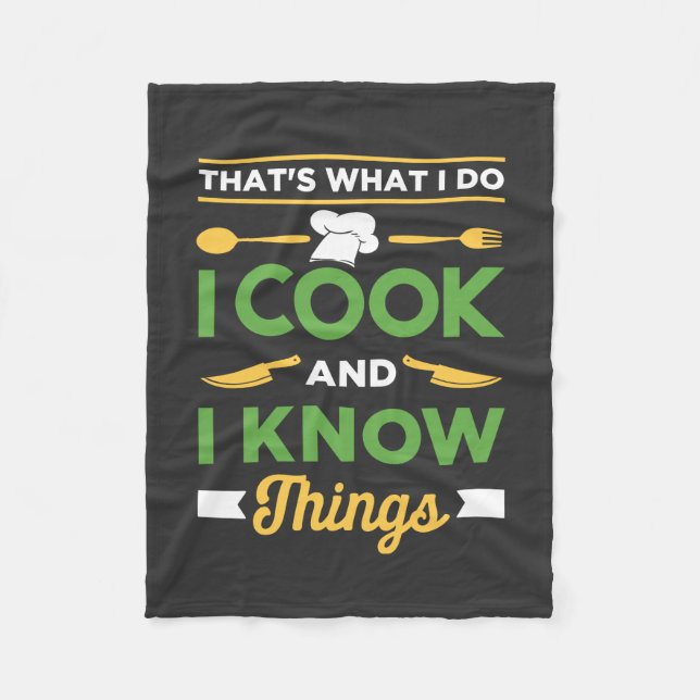 Funny Cooking Fleece Blanket (Front)