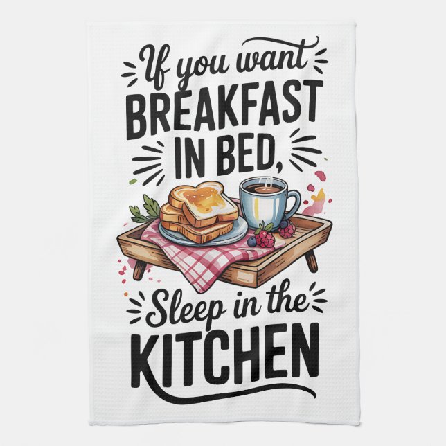 Funny Cooking Quote Tea Towel (Vertical)