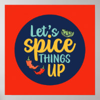 Funny Cooking Spice Things Up Kitchen Wall Deco