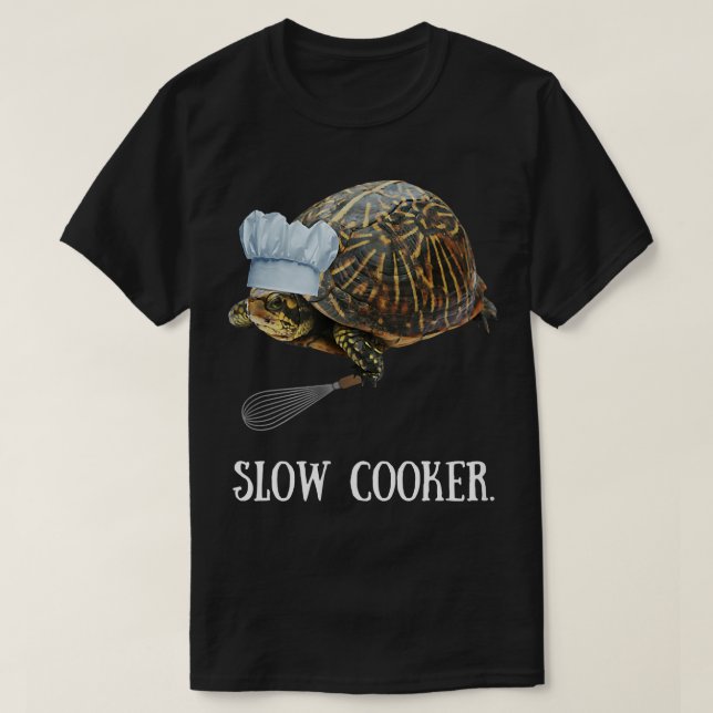 Funny Cooking TSlow Cooker Turtle Tee  (Design Front)