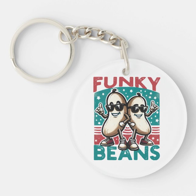Funny Cool Beans Key Ring (Front)