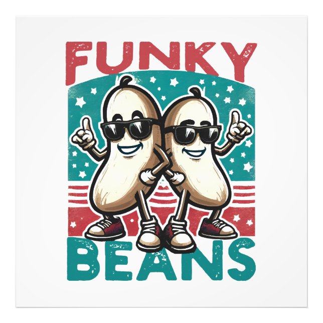 Funny Cool Beans Photo Print (Front)
