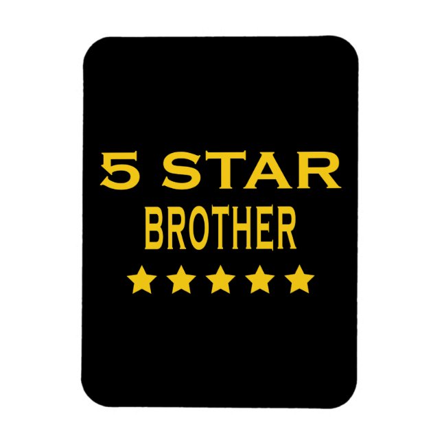 Funny Cool Brothers : Five Star Brother Magnet (Vertical)