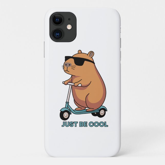 Funny Cool Capybara Scooter Vibes Case-Mate iPhone Case (Back)
