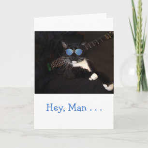 Funny Cool Cat Get Well Card