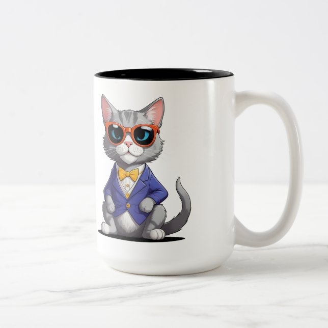 Funny Cool Cat Mug | Cute Cat Lover Gift (Right)