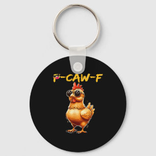 Funny Cool Chicken Sungles Caw F Humor For Men Wom Key Ring
