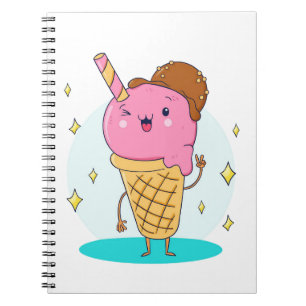 Funny Cool Cute Ice Cream Notebook