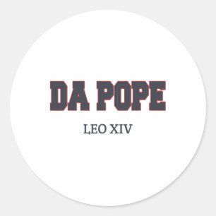 Funny Cool Da Pope Shirt God Bless Pope Leo Xiv Me Classic Round Sticker
