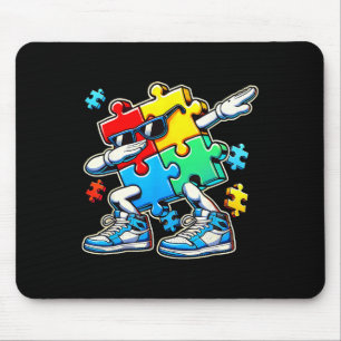 Funny Cool Dabbing Puzzle Piece Autism Awareness G Mouse Pad
