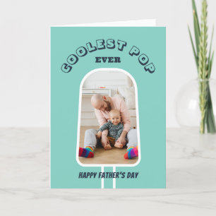 Funny Cool Dad Cute Father's Day Custom Photo Holiday Card