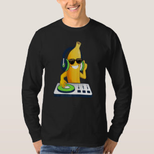 Funny Cool DJ Banana Sunglusses Costume Banana Lov T-Shirt