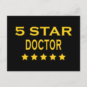 Funny Cool Doctors : Five Star Doctor Postcard
